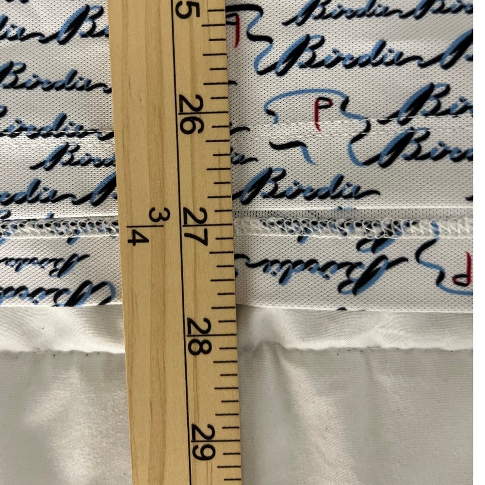 Peter Millar Womens Preppy Birdie Script Sleeveless Golf Polo Shirt White Blue L - Picture 7 of 7